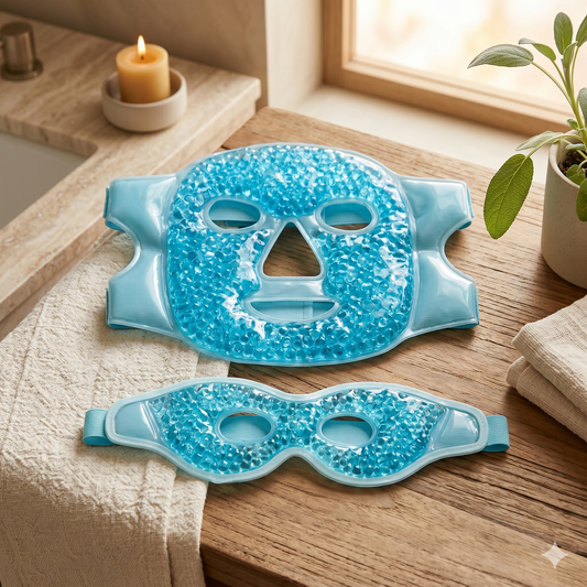 Face Cooling Mask Gel Eye Mask Ice Pack Cooling PVC Hot Cold Therapy Skin Care Tool Gel Face Mask Skin Firming Spa Sleep Mask