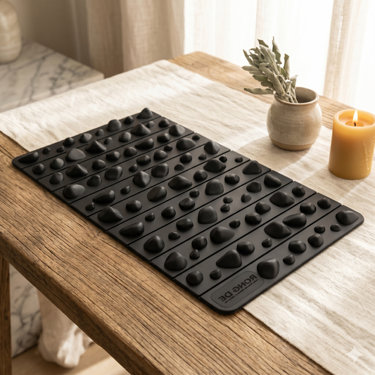 Portable Feet Acupressure Mat, Foldable Foot Massager Mat, Pressure Point Massage Pad, anti Fatigue Office Standing Desk Pad, Stand up Pad, Relieve Foot Pain
